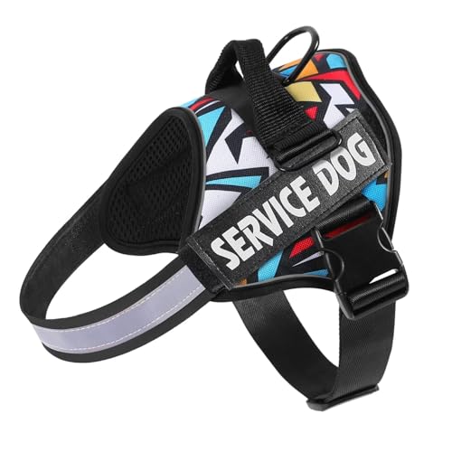Belababy Service Dog Harness Small Medium Large, Adjustable Emotional Support Dog in Training Harness with Sturdy Handle