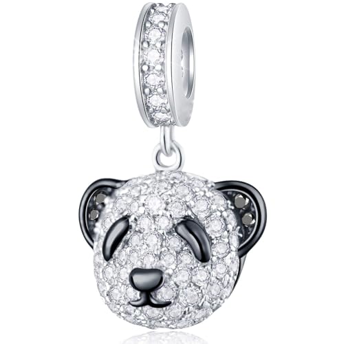 Image of Animal Theme Charms, Mom /Child of Owl Bear Dog, Rabbit Flamingo Elephant Panda Cat Parrot Crocodile Unicorn Charms in 925 Sterling Silver, Fit European Bracelet /Necklace, Gift for Mother /Friend /Lover