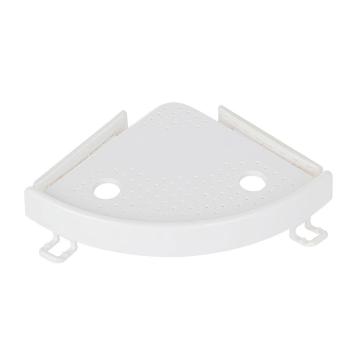 Soporte de plástico blanco para esquina de baño y organizador de ducha
