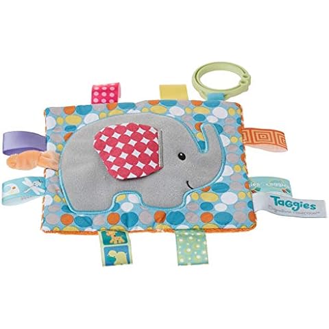 Taggies Crinkle Me Toy with Baby Paper & Squeaker, 16.5 x 16.5-Centimetres, Elephant Cover