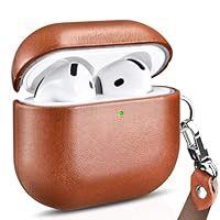 AirPods4 ノイズキャンセリング機能搭載　本革ケース付き Amazon | AirPods 4 用 ケース 本革(2024年9月発売専用)落下防止