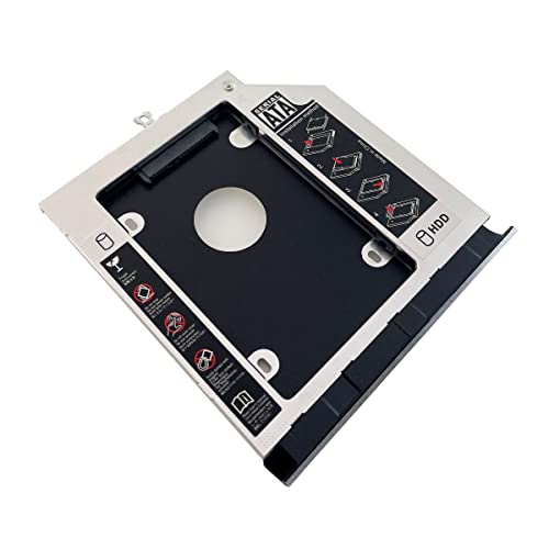 NIGUDEYANG 2nd HDD SSD Hard Drive Optical Frame Caddy Adapter for HP Probook 450 G3 with Bezel Front Panel and Mounting Metal Bracket