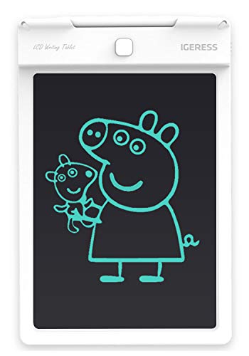 IGERESS Date Blanc 9 Pouce LCD Écriture Tablette Électronique Conseil D'écriture Numérique Conseil Dessin Graphique Tablette Durable (Blanc)  