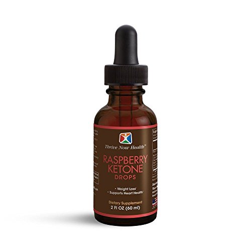 Thrive Now Health Raspberry Ketones Drops for Fast Natural Weight Loss - Suppress Cravings, Boost Metabolism - 2 Oz.