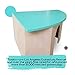 Piggies Choice The Space House All Natural Sturdy Pine Wood Corner Hideout Hidey Guinea Pig Hut (Teal)