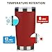 MEWAY 20oz Tumbler 12 Pack Double Wall Vacuum Insulated Travel Mug Bulk, Stainless Steel Tumblers with Lid and Straw, Powder Coated Coffee Cups for Cold & Hot Drinks (Red, Set of 12)