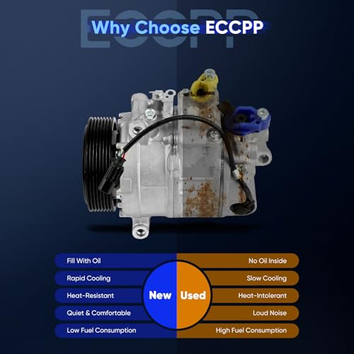 Image of ECCPP AC Compressor 2008-2010 for BMW 535i 3.0L | 2009-2010 for BMW 535i xDrive 3.0L Strong Cooling Air Conditioning Compressor