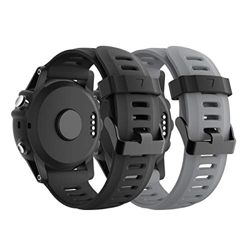 CSVK Compatible with Fenix 3 Fenix 5X Fenix 6X Watch Band, Soft Silicone Replacement Watch Accessory Strap for Fenix 3 Fenix 3 HR Fenix 5X Fenix 5X Plus Fenix 6X Fenix 6X Pro Descent Mk1 Smart Watch