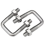 Especificación: los sujetadores en forma de U tienen roscas en ambos extremos, que se pueden combinar con tuercas y arandelas planas para fijar tuberías o accesorios mecánicos.