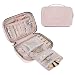 BAGSMART Travel Jewelry Storage Cases Jewelry Organizer Bag for Necklace, Earrings, Rings, Bracelet, Soft Pink