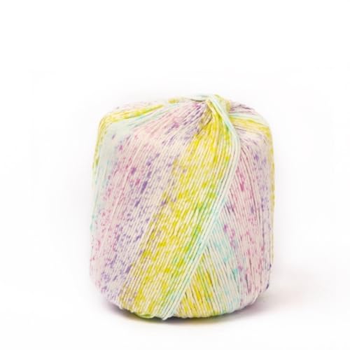 Pearl Rainbow Lace Hilo De Gradiente Color Algodón De Lana Fina Ramo De Crochet Hilo 50g,802
