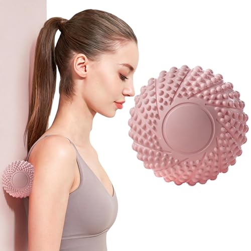 Bola magnética de masaje de fascia de 6,5 cm para alivio muscular de tejido profundo (rosa)