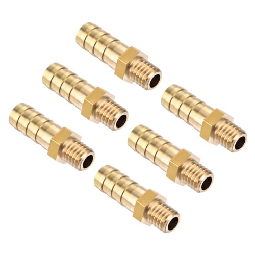Kozelo 6pcs Raccords laiton 8mm barbe tuyau vers M8x1.25 mâle
