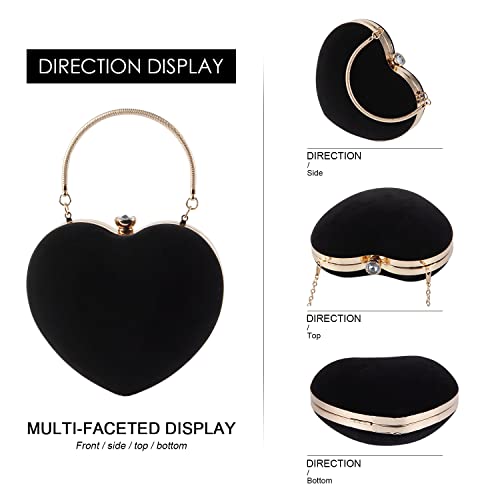 Mini sac à main cœur rigide noir au design chic et compact