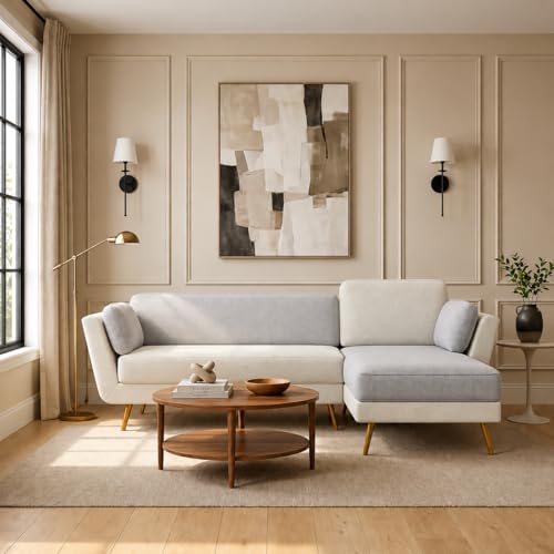 Image of Nuvola Premium Latex Fabric Sofa | 3, 4 & 5 Seater Options | 2 & 3-Toned Variants | Ultra-Soft Deep Seating Comfort | Modern Living Room Sofa | 3-Year Warranty