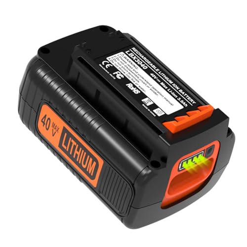 Securelyte 40v 4.0Ah LBX2040 Replacement for Black and Decker 40v Lithium Battery LBX2040 LBXR36 LBXR2036 LST540 LCS1240 Compatible with Black and Decker 40V MAX Cordless Power Tools