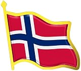 Norway Flag Lapel Pin - Enamel Metal National...