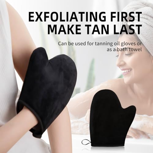 Image of FUNAN Self Tanning Mitt Applicator- Double Sided Fake Mitt Self Tan Mitt With Thumb Ultra Soft Tanning Mit, Reusable & Washable, Streak-Free Natural Tan, Stain-Free Hands