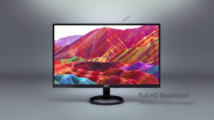 ディスプレイ Acer R271 - LED monitor - 27&quot; - 1920 x 1080 - IPS - 250 cd/m2 - 4 ms - HDMI DVI VGA - black ggw725x Refurbished: Acer R1 Series R271 bid 27