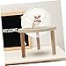 POPETPOP Hamster Bathroom Hamster Sand Bath Container Bath House Sandbox Toilet Bathtub with Wooden Holder Transparent Glass Toilet for Small Animals Pet