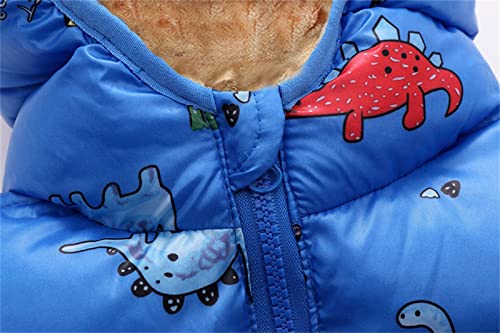 MVNB Casaco acolchoado infantil para bebês meninos e meninas com forro de lã grossa para inverno com