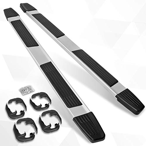 6 Inch Silver Aluminum Running Boards/Side Steps/Nerf Bars Compatible With 19-22 Chevy Silverado/Gmc Sierra Crew Cab #TOP1
