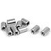 Uxcell a16050300ux0572 M6x1mm Threaded Sleeve Rod Bar Stud Round Coupling Connector Tube Nuts 10pcs