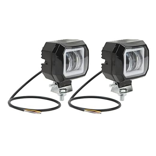 Luz de condução LED de alumínio para PC LED 20 W 6500K Barra de luz LED DRL Posicionamento lateral faróis de neblina para (abertura vermelha)