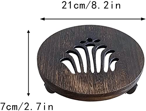Support robuste pour plantes en pot avec roulettes rotatives