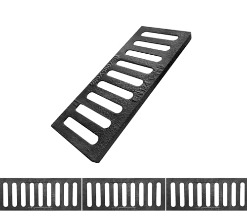 Image of 3 Pack 20x8in B125 Ductile Iron Driveway Trench Drain Grate