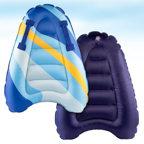 Bodyboard Aufblasbar Aufblasbares Surfbrett Tragbares Bodyboard Kinder mit Griffen Aufblasbares Schwimmbrett Faltbares Surfboard zum Strandsurfen Pool Schwimmen Sommer Wassersport (A)