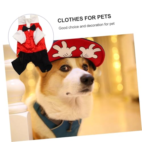 Disfraz de vampiro para perro POPETPOP rojo talla L miniatura 4
