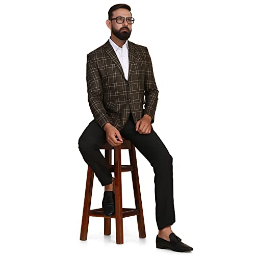 Image of TAHVO Grey Notched Lapel Blazer with Hanky