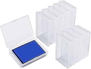Sahkgye 10Pcs Box Trading Card Case Card Storage Organizer Clear Card Case Plastic Storage Box for Gaming Cards
