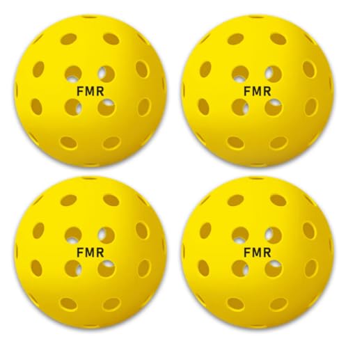 Feel my rhythm Pickleball Balls,40 Hole Outdoor Balls, USA Pickleball Approved Pickle Ball for Tournament Play, Crack-Resistant, Aerodynamics, 4 Packs