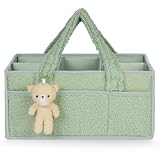 HAGOT Organizador Pañales, Grande Pañales Bolso Para Bebés para Bebes Recien Nacidos de Viaje (Verde)