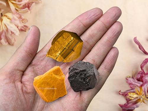 Image of Leo Gifts Zodiac Crystal Kit for Women Men, 3 Crystal Set of Healing Stones