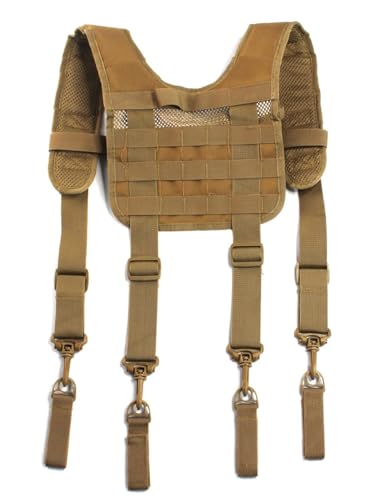 Image of MELOTOUGH Tactical Suspenders for Duty Belt,Breathable Padded Adj H-Harness w /YKK Hooks,Heavy Duty Police Law Enforcement