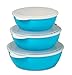 Produktbild Rosti Mepal 104528017100 Set Salatschüssel für Micro Wellen Polypropylen azurblau 27,5 x 23 x 22 cm 3 teilig