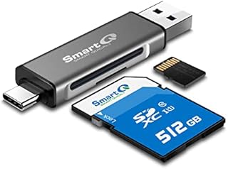SmartQ C350 USB C sd Card Reader and USB 3.0 Super Speed Memory Card Adapter for MicroSDXC and SDHC Card, SD, SDXC, SDHC, SD Cards, Works for Windows, Mac OS X, Android Devices, OTG Adapter