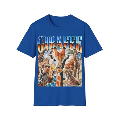 T-shirt girafe humoristique 3XL : le cadeau bleu marine parfait pour homme