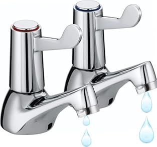 Multi-Function: Our bathroom taps are multi-function two basin taps, chrome-plated metal knobs that are easy to fix and install. The bathroom taps cab be easily cleaned and rust-resistant. Water flow can be controlled and pressure can be handled well...