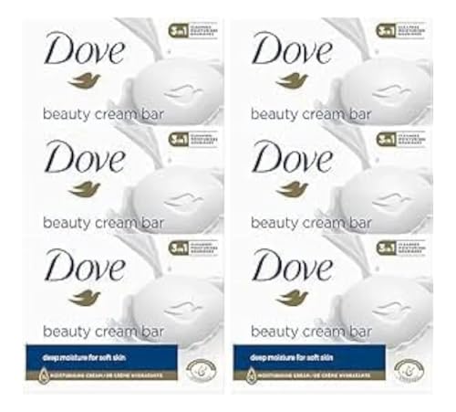 /6 bars/Original Dove Beauty Cream Bars | Classic Original Soap for Shower & Bath Cleansing | Normal & Sensitive Skin | pack of 6 Multipack 540g