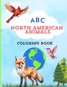 Paperback ABC North American Animals Coloring Book: Fun Educational Coloring Pages From A-Z Book