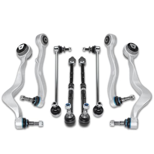 SUSMONSTER 8pcs Control Arm Ball Joint Wishbone Suspension Kit Front Lower Compatible with BMW 5 Series E60 E61 520 523 525 530 535 540 545 550 M5 2004-2010 Replace# 31126760181