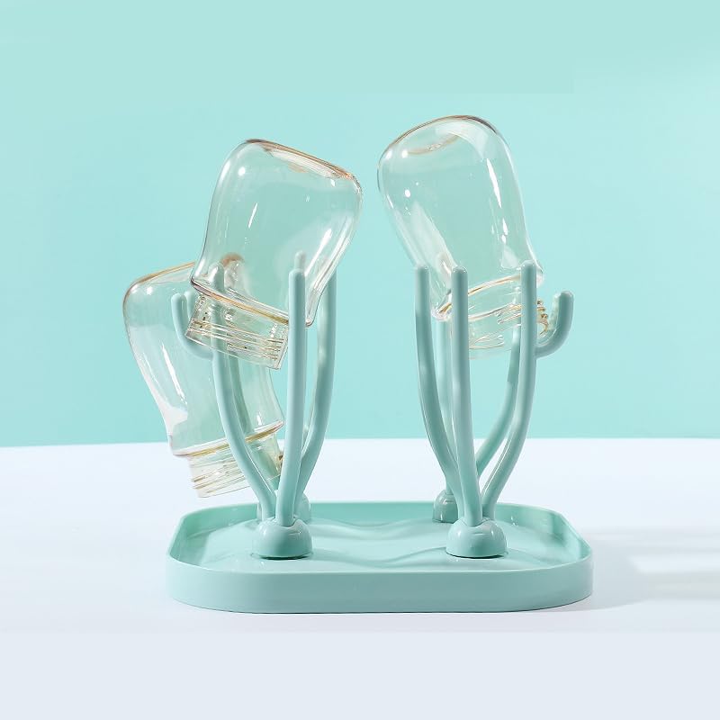 Miniatura 7 de Soporte de secado de biberones para biberones de lactancia, ahorro de espacio, soporte para secadora de botellas de alta capacidad para botellas,