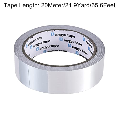 Image of uxcell Aluminum Foil Tape, 30mmx20m Self-Adhesive Waterproof High Temperature Sealing Tapes for HVAC Air Duct Pipe Insulation, Pack of 2