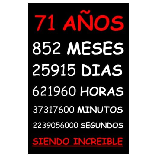 71 AÑOS SIENDO INCREIBLE: REGALO HOMBRE O MUJER 71 AÑOS DE CUMPLEAÑOS ORIGINAL Y DIVERTIDO , CUADERNO DE APUNTES O AGENDA, DIARIO, LEBRETA DE NOTAS..