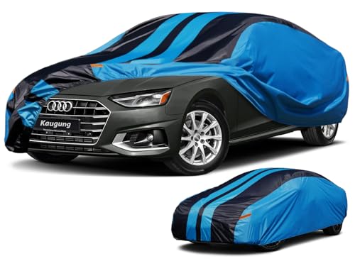 Image of Kaugung Car Cover Waterproof Custom Fit Audi A4 /S4(2007-2025), Full Exterior Cover for Automobiles Lightweight Resistant Outdoor Sun UV Rain Dust Snow Wind Protection.