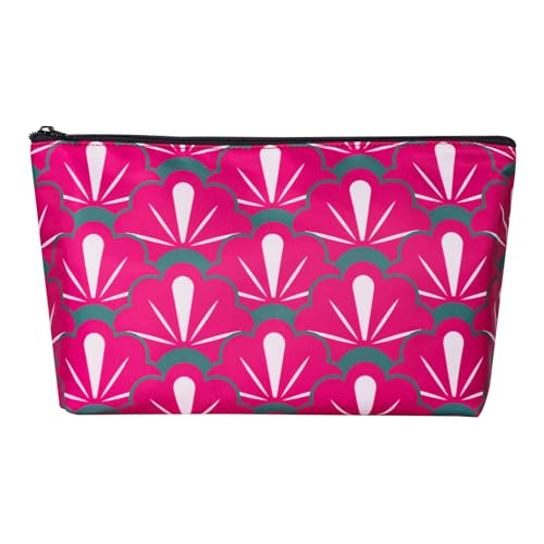 TIASUSAN American Mahjong Empty Bag - Red Printed Mahjong Tile Bag (13x7 Inches,Only Case)